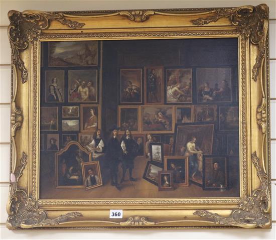 Continental School (20th century), oil on board, the Hanging Committee, 39cm x 49cm